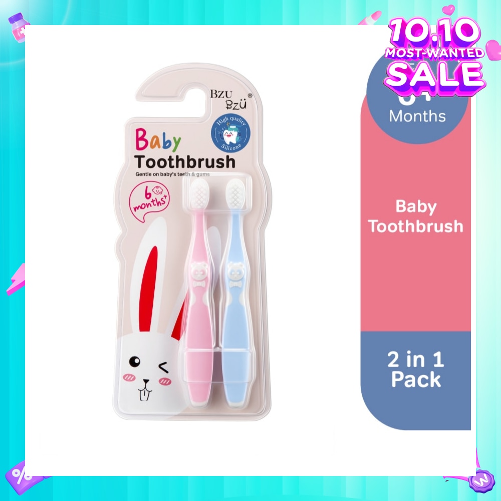 Baby Toothbrush 2 In 1 (Ergonomically Designed For 6 Months+) 1s