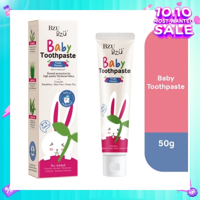 BZU BZU Baby Toothpaste (Fruits Flavor, Designed For 0-3 Years Old) 50g