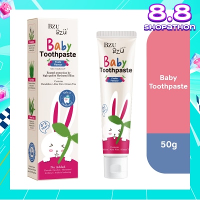 BZU BZU Baby Toothpaste (Fruits Flavor, Designed For 0-3 Years Old) 50g