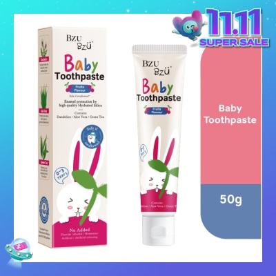 BZU BZU Baby Toothpaste (Fruits Flavor, Designed For 0-3 Years Old) 50g
