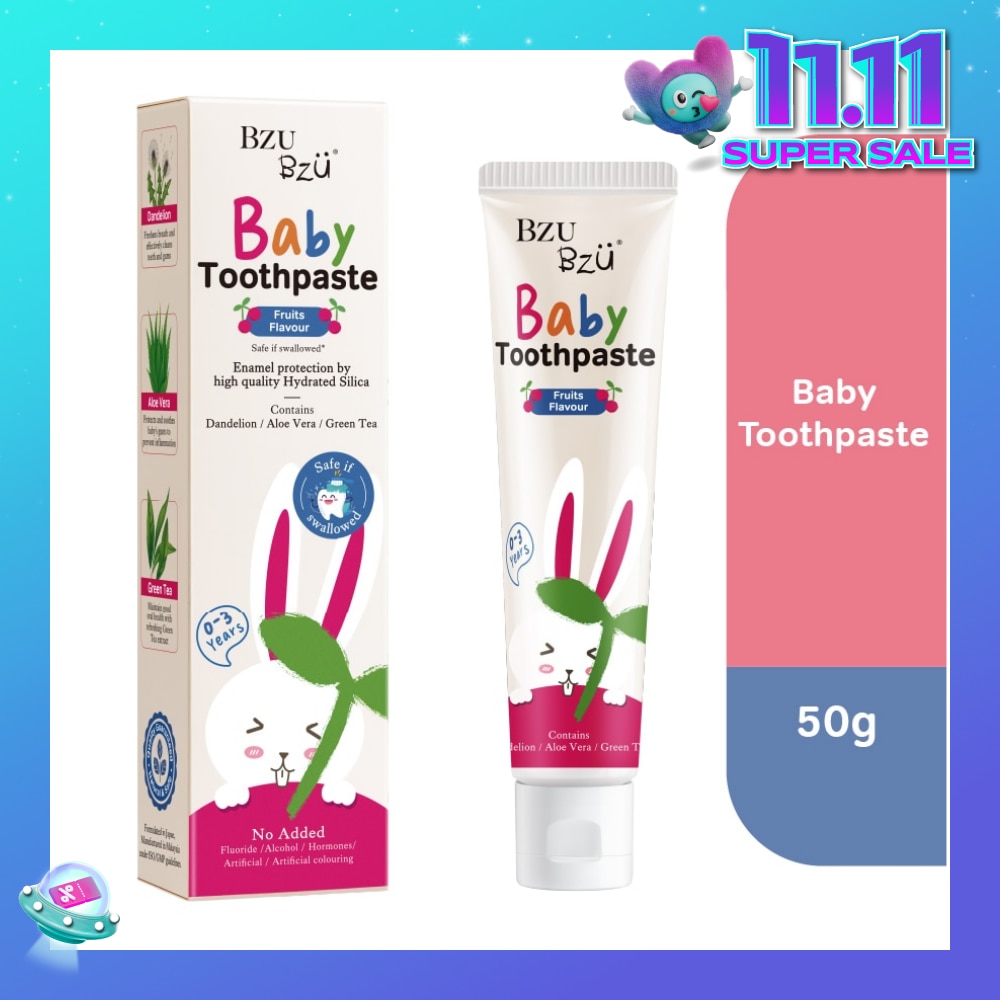 Baby Toothpaste (Fruits Flavor, Designed For 0-3 Years Old) 50g