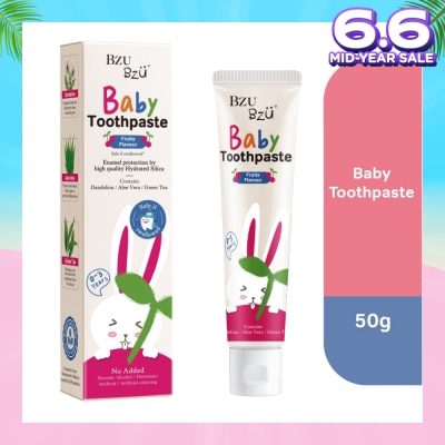 BZU BZU Baby Toothpaste (Fruits Flavor, Designed For 0-3 Years Old) 50g