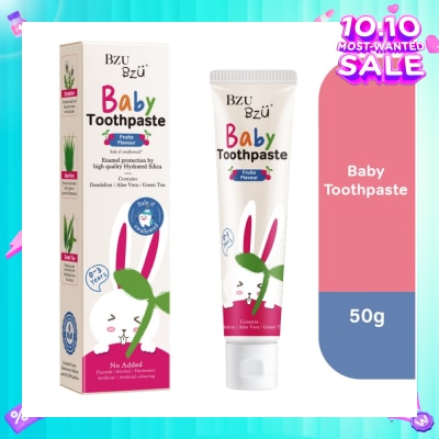 BZU BZU Baby Toothpaste (Fruits Flavor, Designed For 0-3 Years Old) 50g