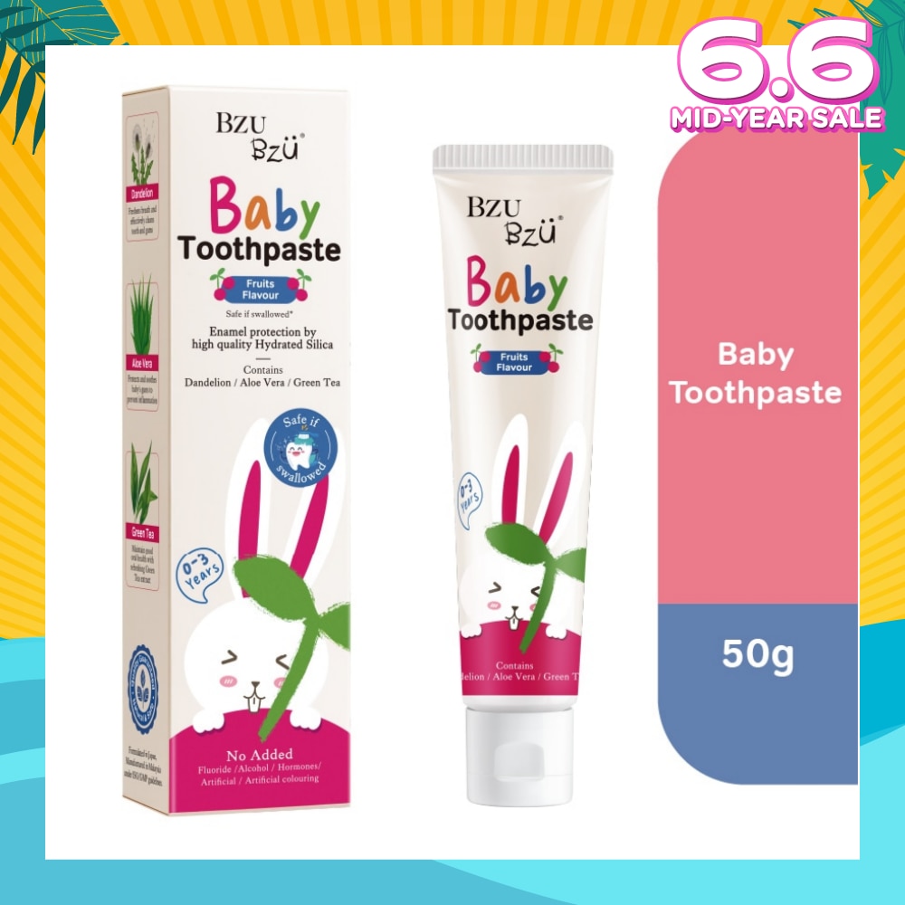 Baby Toothpaste (Fruits Flavor, Designed For 0-3 Years Old) 50g