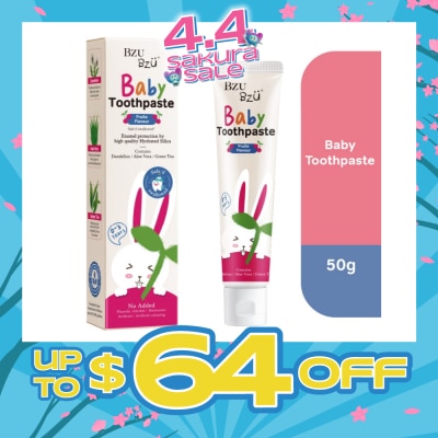 BZU BZU - Baby Toothpaste (Fruits Flavor, Designed For 0-3 Years Old) 50g