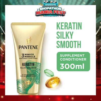 PANTENE - 3 Minute Miracle Supplement Conditioner Keratin Silky Smooth 300ml