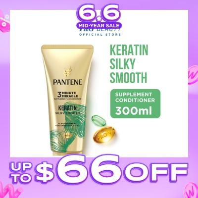 PANTENE - 3 Minute Miracle Supplement Conditioner Keratin Silky Smooth 300ml