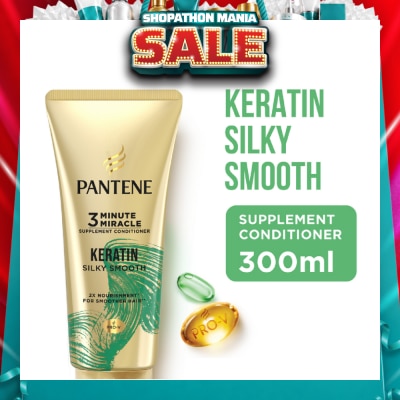 PANTENE - 3 Minute Miracle Supplement Conditioner Keratin Silky Smooth 300ml