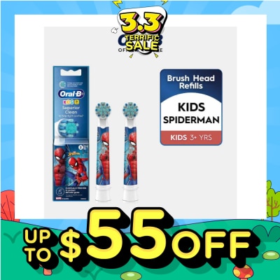 ORAL-B Kids 3+ Years Spiderman Electric Brush Head Refill 2s