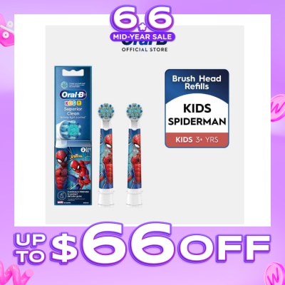 ORAL-B - Kids 3+ Years Spiderman Electric Brush Head Refill 2s