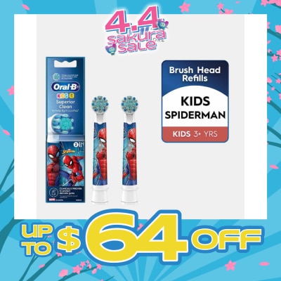 ORAL-B - Kids 3+ Years Spiderman Electric Brush Head Refill 2s