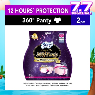 SOFY Comfort Nite 360° Anti Leak Triple Guard 2 in 1 Perfect Night Panty Size M-L 2s