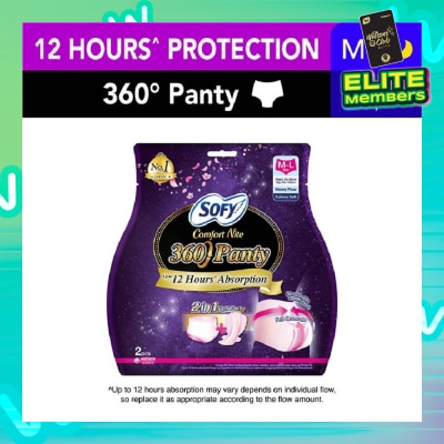 SOFY Comfort Nite 360° Anti Leak Triple Guard 2 in 1 Perfect Night Panty Size M-L 2s