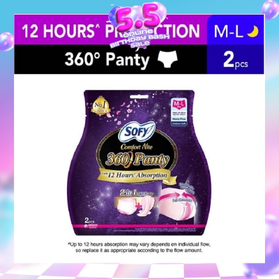 SOFY - Comfort Nite 360° Anti Leak Triple Guard 2 in 1 Perfect Night Panty Size M-L 2s
