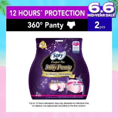 SOFY Comfort Nite 360° Anti Leak Triple Guard 2 in 1 Perfect Night Panty Size M-L 2s