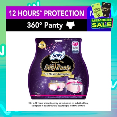 SOFY Comfort Nite 360° Anti Leak Triple Guard 2 in 1 Perfect Night Panty Size M-L 2s