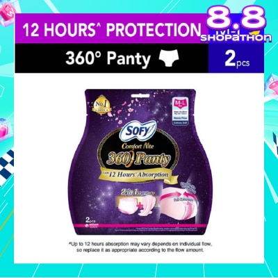 SOFY Comfort Nite 360° Anti Leak Triple Guard 2 in 1 Perfect Night Panty Size M-L 2s