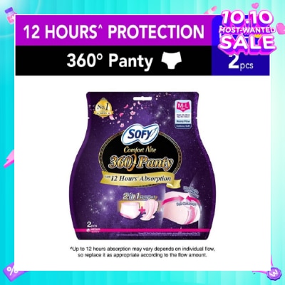 SOFY Comfort Nite 360° Anti Leak Triple Guard 2 in 1 Perfect Night Panty Size M-L 2s
