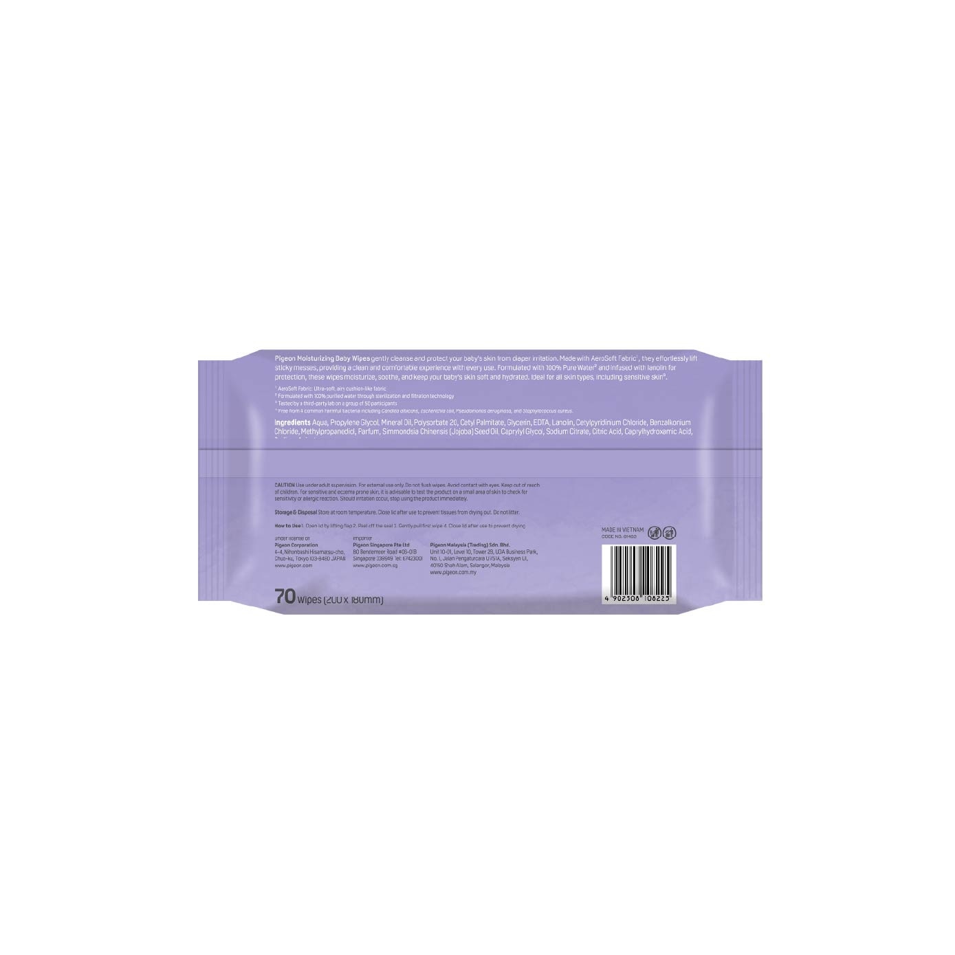 Baby Wipes Moisturizing Cloths Wipes (Recommended For Newborns & No Alcohol) 70s