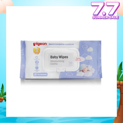 PIGEON Baby Wipes Moisturizing Cloths Wipes (Recommended For Newborns & No Alcohol) 70s