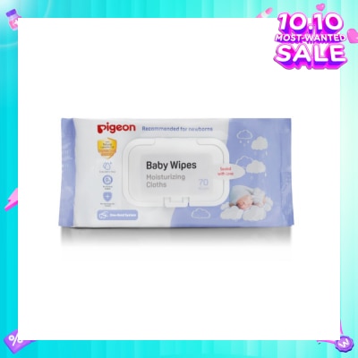 PIGEON Baby Wipes Moisturizing Cloths Wipes (Recommended For Newborns & No Alcohol) 70s