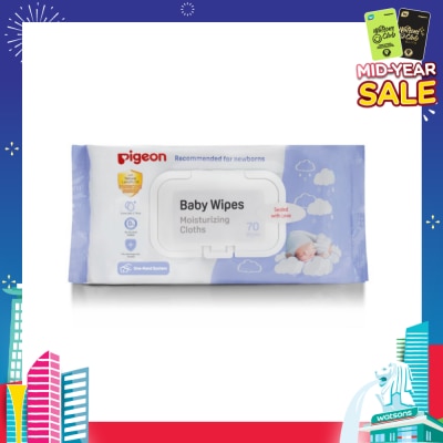 PIGEON Baby Wipes Moisturizing Cloths Wipes (Recommended For Newborns & No Alcohol) 70s