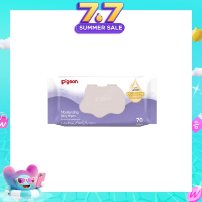 PIGEON - Baby Wipes Moisturizing Cloths Wipes (Recommended For Newborns & No Alcohol) 70s