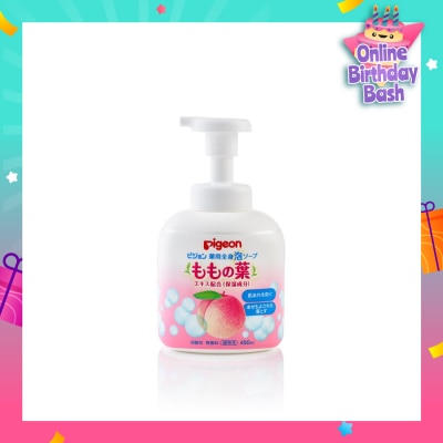 PIGEON Baby Body Foam Wash Peach Leaf Flavour (Suitable for Newborn Onwards) 450ml