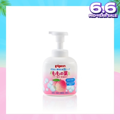 PIGEON Baby Body Foam Wash Peach Leaf Flavour (Suitable for Newborn Onwards) 450ml