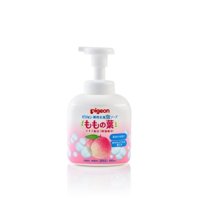 PIGEON Baby Body Foam Wash Peach Leaf Flavour (Suitable for Newborn Onwards) 450ml