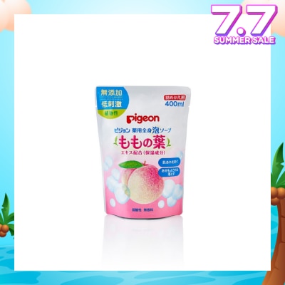 PIGEON Baby Body Foam Refill Peach Leaf 400ml (Expiry: Oct`2025)