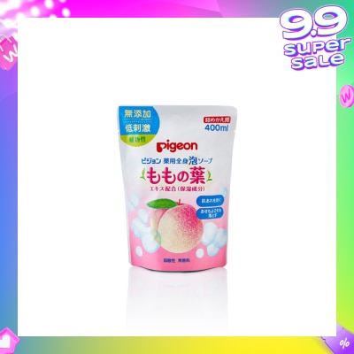 PIGEON Baby Body Foam Refill Peach Leaf 400ml (Expiry: Oct`2025)