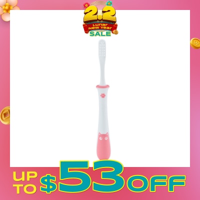 PIGEON Training Toothbrush Lesson 4 18+ Months Pink 1s