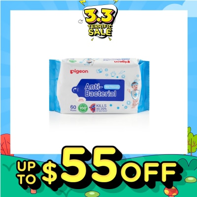 PIGEON Anti-Bacterial Wet Tissues Sheets 60s