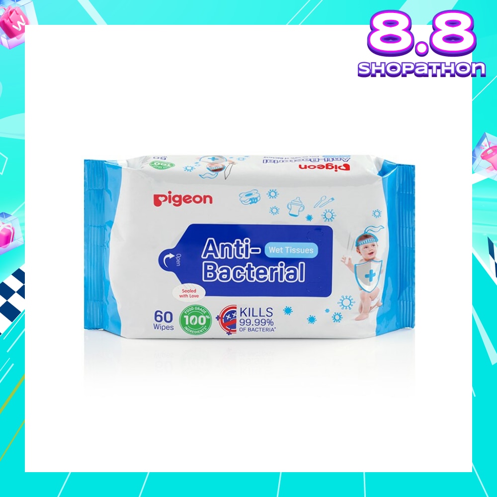 ANTI-BACTERIAL WET TISSUE, 60S SINGLE PACK