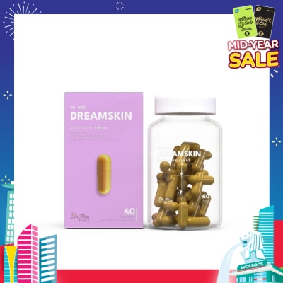 DR ORA Dreamskin Acne Supplement Capsules (Clears Acne, Reduce Inflammation, Improves Oily Skin) 60s