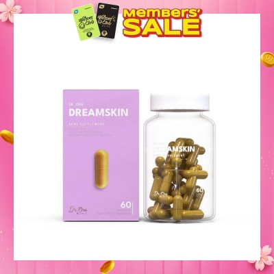 DR ORA Dreamskin Acne Supplement Capsules (Clears Acne, Reduce Inflammation, Improves Oily Skin) 60s
