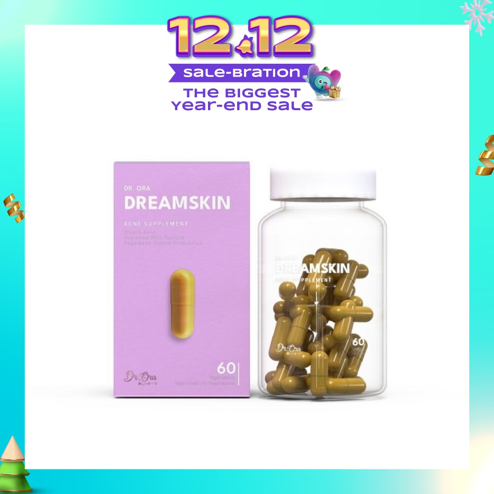 Dreamskin Acne Supplement Capsules (Clears Acne, Reduce Inflammation, Improves Oily Skin) 60s