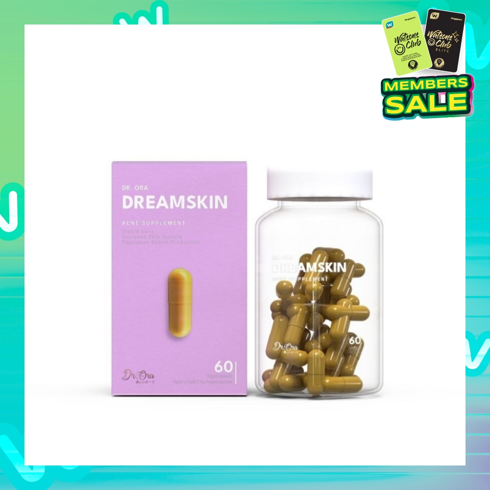 Dreamskin Acne Supplement Capsules (Clears Acne, Reduce Inflammation, Improves Oily Skin) 60s