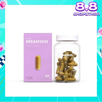 DR ORA Dreamskin Acne Supplement Capsules (Clears Acne, Reduce Inflammation, Improves Oily Skin) 60s