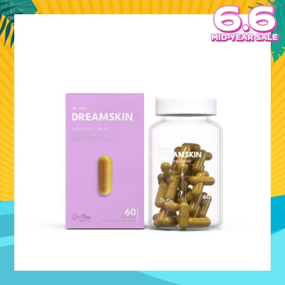 DR ORA Dreamskin Acne Supplement Capsules (Clears Acne, Reduce Inflammation, Improves Oily Skin) 60s