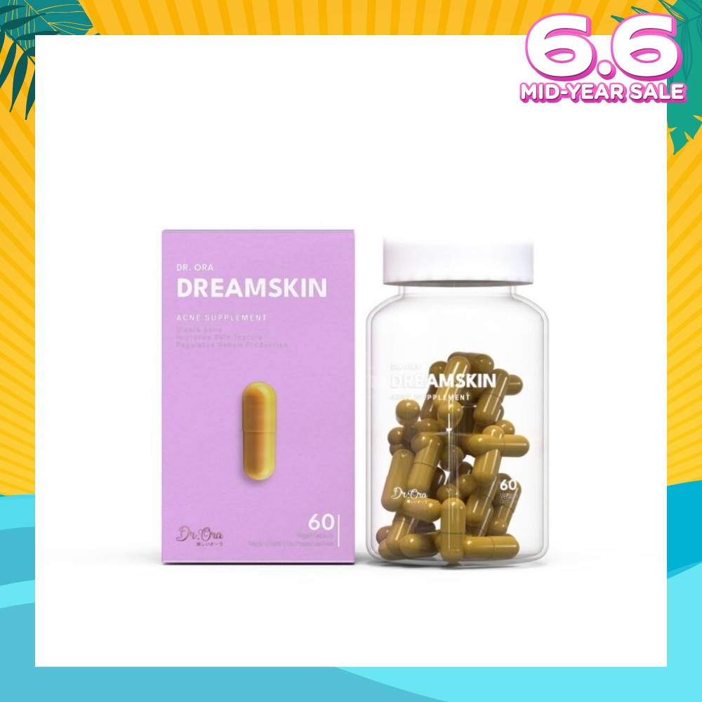 Dreamskin Acne Supplement Capsules (Clears Acne, Reduce Inflammation, Improves Oily Skin) 60s