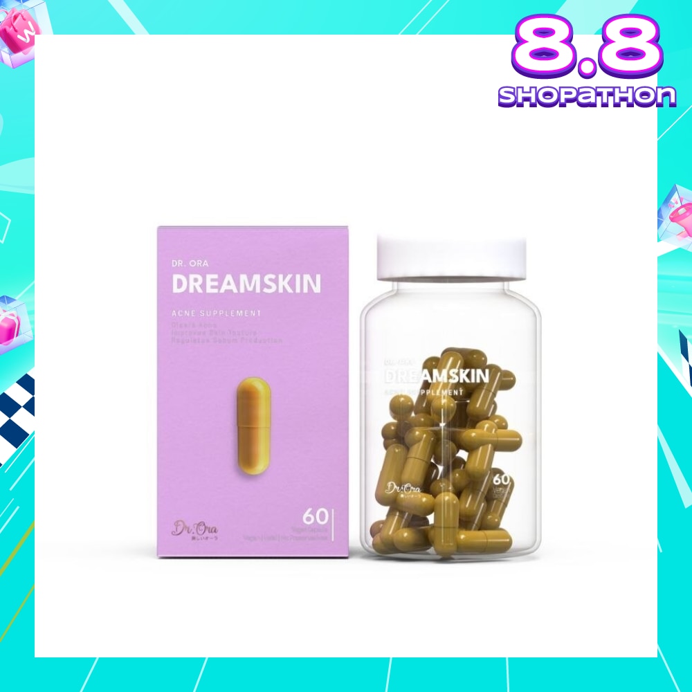 Dreamskin Acne Supplement Capsules (Clears Acne, Reduce Inflammation, Improves Oily Skin) 60s
