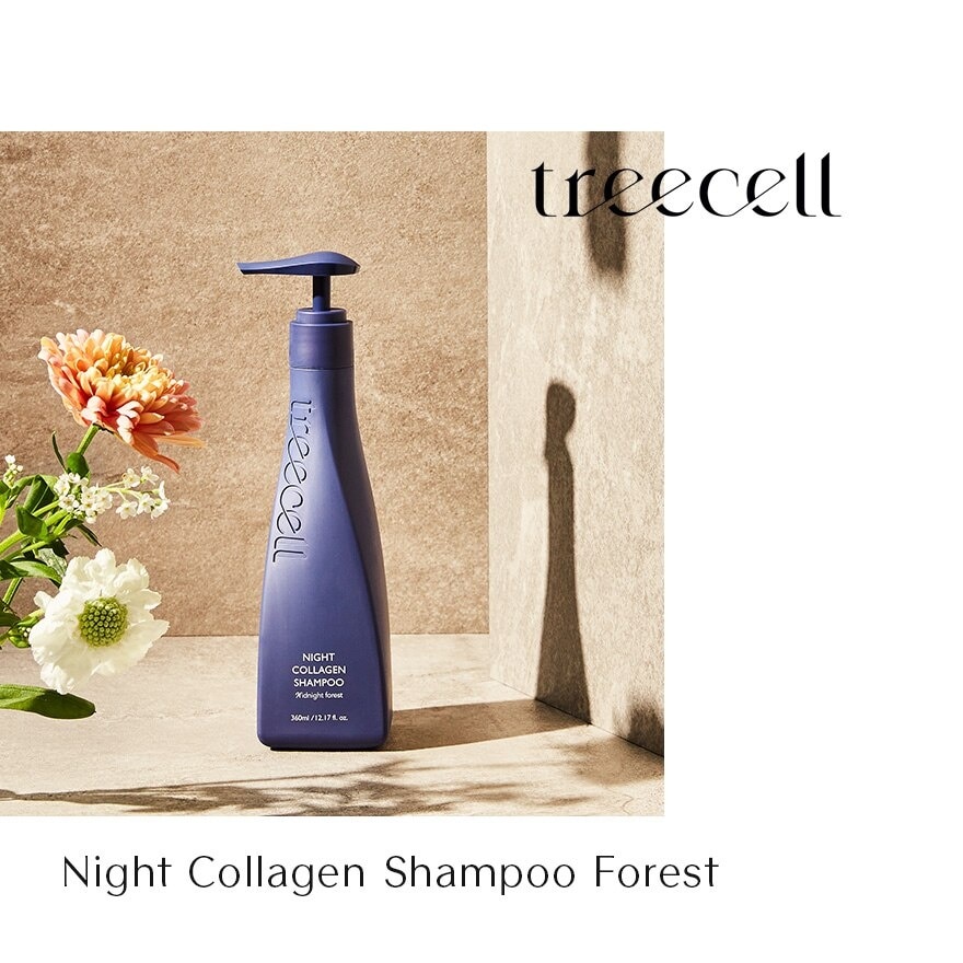 Night Collagen Refreshing Calming Relaxing Forest Scent Anti Hair Loss Shampoo Midnight Forest 360ml