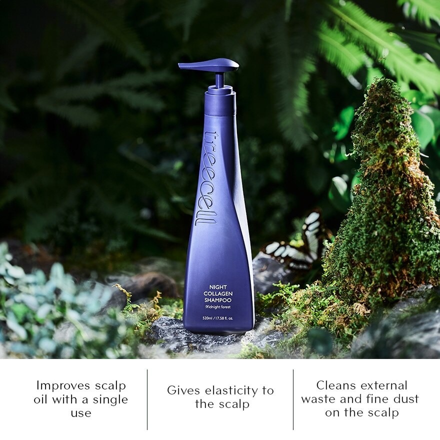 Night Collagen Refreshing Calming Relaxing Forest Scent Anti Hair Loss Shampoo Midnight Forest 360ml