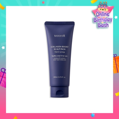 TREECELL Collagen Boost Deep Nutrition Hair Elasticity Moisture Coating Scalp Elasticity Scalp Pack 200ml (Expiry: Feb`2026)