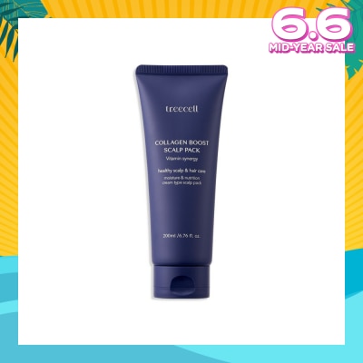 TREECELL Collagen Boost Deep Nutrition Hair Elasticity Moisture Coating Scalp Elasticity Scalp Pack 200ml (Expiry: Feb`2026)