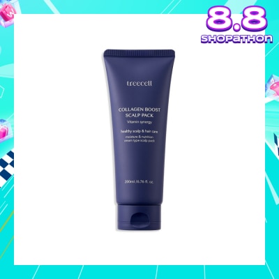TREECELL Collagen Boost Deep Nutrition Hair Elasticity Moisture Coating Scalp Elasticity Scalp Pack 200ml (Expiry: Feb`2026)