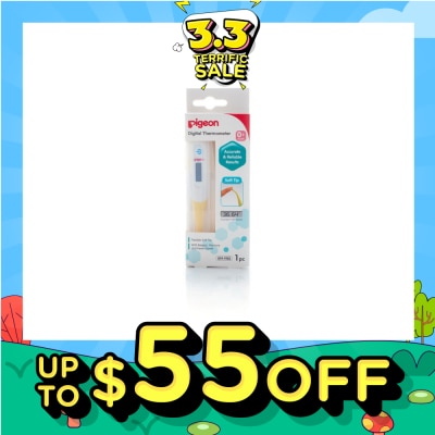 PIGEON Digital Thermometer Flexibile Soft Tip (Suitable for 0+ months) 1s