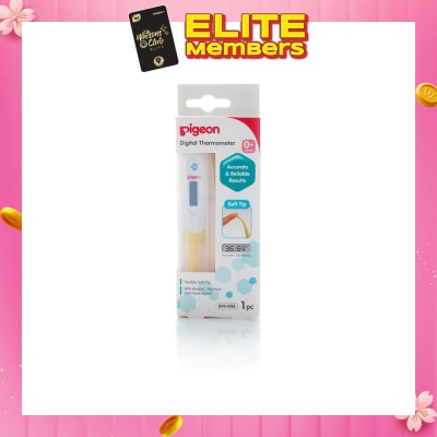 PIGEON Digital Thermometer Flexibile Soft Tip (Suitable for 0+ months) 1s